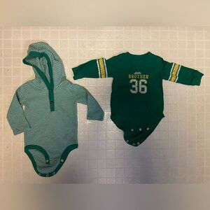 Little Brother Infant Boys Size 6 Months Carters Bodysuit Bundle of 2